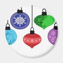 Christmas Ornaments Refrigerator Magnets