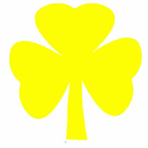 Christmas Ornaments Shamrock Yellow Photo Cutouts