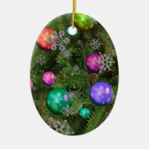 Christmas oval ornaments