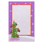 Christmas owl stationery design