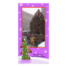 Christmas Owls Customized Photo Card