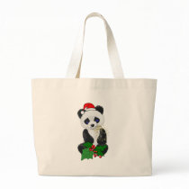 Christmas Panda Canvas Bags