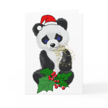 Christmas Panda Greeting Cards