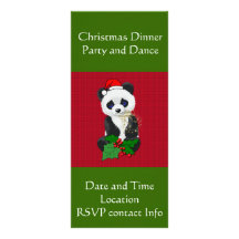 Christmas Panda Customized Rack Card