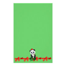 Christmas Panda Personalized Stationery