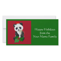 Christmas Panda Photo Card Template