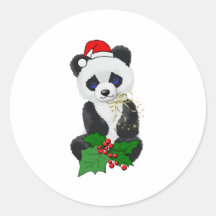 Christmas Panda Sticker