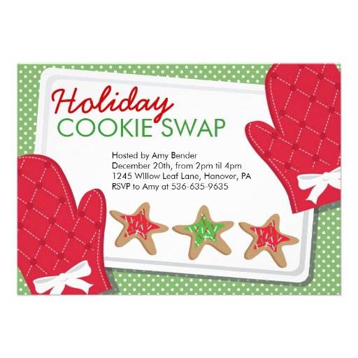 Christmas Party Cookie Exchange Invitations
