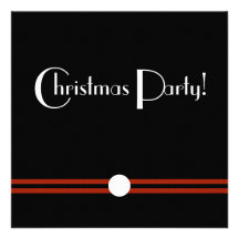 Christmas Party Invitation in Black and White