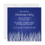 Christmas Party Invitations Blue White Invites