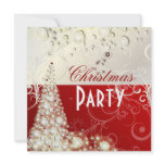 Christmas Party invitations, champagne bubbles