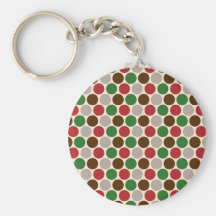 Christmas Party Polka Dots Key Chains