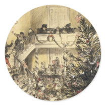 Christmas Party Round Sticker