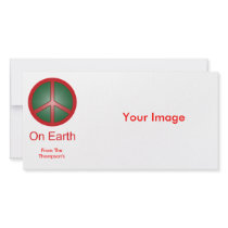 Christmas Peace Sign Photo Card