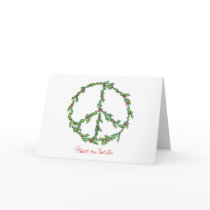 Christmas Peace Wreath, Peace on Earth Card