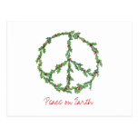 Christmas Peace Wreath, Peace on Earth Postcard
