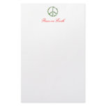Christmas Peace Wreath, Peace on Earth Stationery