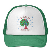 Christmas Peacock Trucker Hat