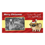 Christmas Pekingese (puppy cut) Photo Card Template