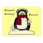 Christmas Penguin Postcard