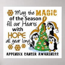 Christmas Penguins Appendix Cancer Posters