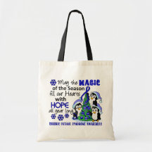 Christmas Penguins Chronic Fatigue Syndrome CFS Canvas Bags