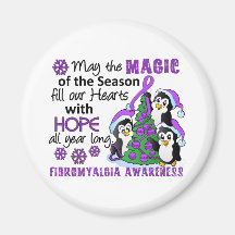 Christmas Penguins Fibromyalgia Magnets