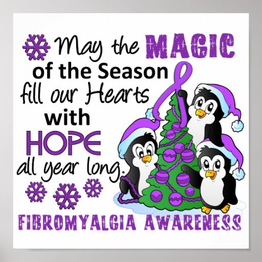 Christmas Penguins Fibromyalgia Print
