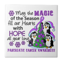 Christmas Penguins Pancreatic Cancer tiles