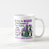 Christmas Penguins Pancreatic Cancer mugs