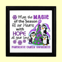 Christmas Penguins Pancreatic Cancer gift boxes