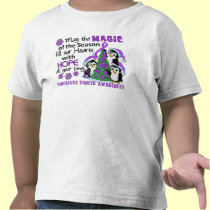 Christmas Penguins Pancreatic Cancer t-shirts