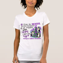 Christmas Penguins Pancreatic Cancer t-shirts