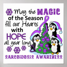 Christmas Penguins Sarcoidosis Print