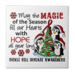 Christmas Penguins Sickle Cell Disease Ceramic Tiles