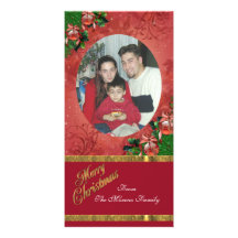 Christmas photo card classic red