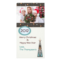 Christmas Photo Card Modern Tree