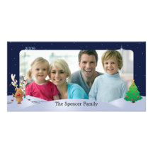 Christmas Photo Card with Rudolph