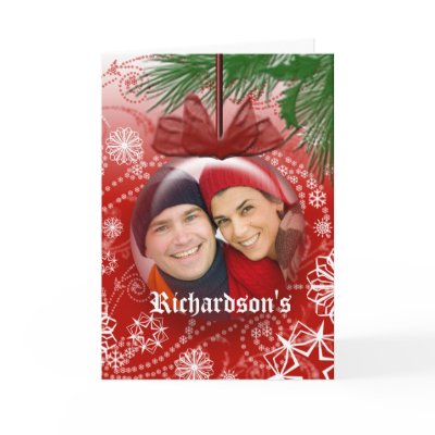 Christmas Photo Globe Ornament Greeting Card by TDSwhite