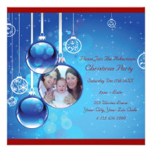 christmas photo invitation