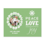 Christmas Photo Postcard - Peace, Love, and Joy