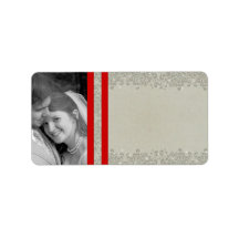 Christmas Photo Stars Address Labels -