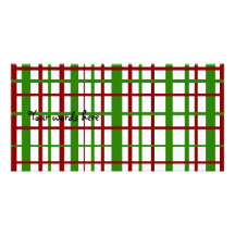 Christmas plaid pattern photo card template
