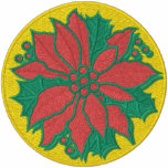 Christmas Poinsettia Embroidered Sweatshirt