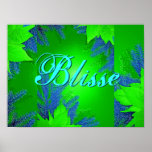 Christmas Poinsettia Green Delight Blisse Print