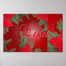 Christmas Poinsettia Red Lisa II Posters