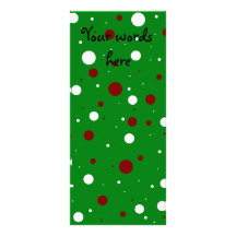 Christmas polka dots full color rack card