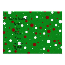 Christmas polka dots personalized announcements