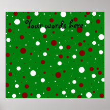 Christmas polka dots poster