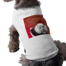 Christmas poodle doggie t-shirt